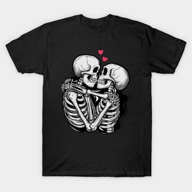 Loving Skeletons T-Shirt by Montony